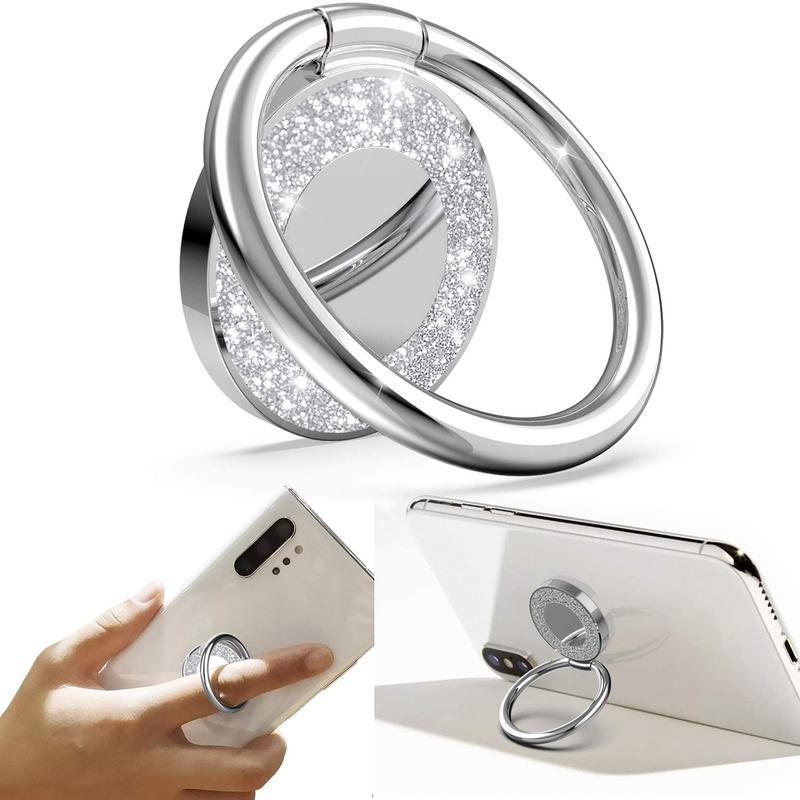Product Introduction of COD   Cell Phone Ring Holder Phone 360 Degree Rotation Universal Finger Compatible with iphone and Tablets Accessories Magnetic 6