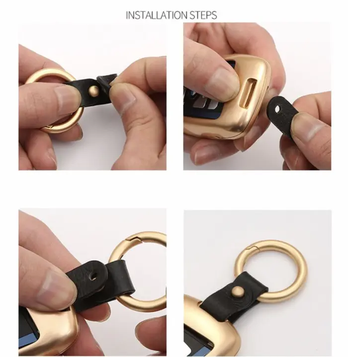 Gantungan Kunci Ring Kulit Bulat Keyring Leather Keychain 3