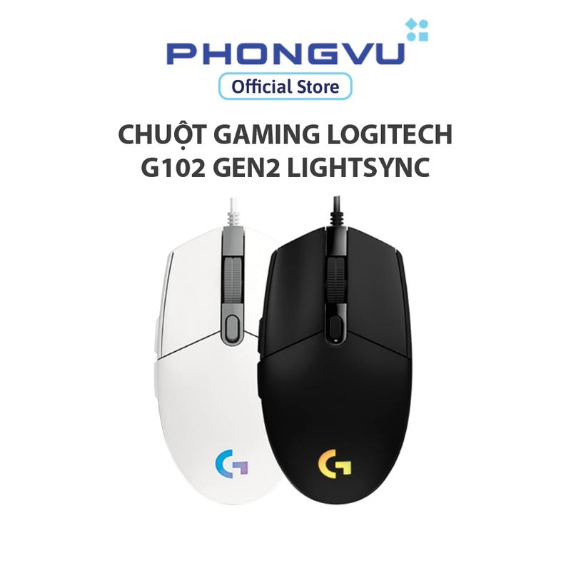 Chuột Gaming Logitech G102 Gen2 Lightsync CHÍNH HÃNG 6 nút tiện lợi - Thiết kế hiện đại - BẢO HÀNH 24 THÁNG