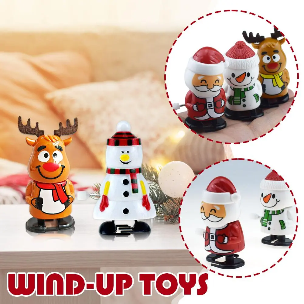 Đồ Chơi Giáng Sinh, Ông Già Noel Lắc Đầu Khi Đi Bộ, Người Tuyết, Nai Sừng Tấm, Quà Tặng, Thiết Kế Dây cót, M0D7