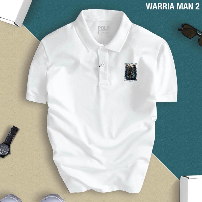 Áo Thun Polo Nam WARRIA MAN chất Cao Cấp Chuẩn Form, Trẻ Trung, Thấm Hút, Thanh Lịch Menswear Có Cổ Ngắn Tay Cọc Tay Cotton Shirt 2