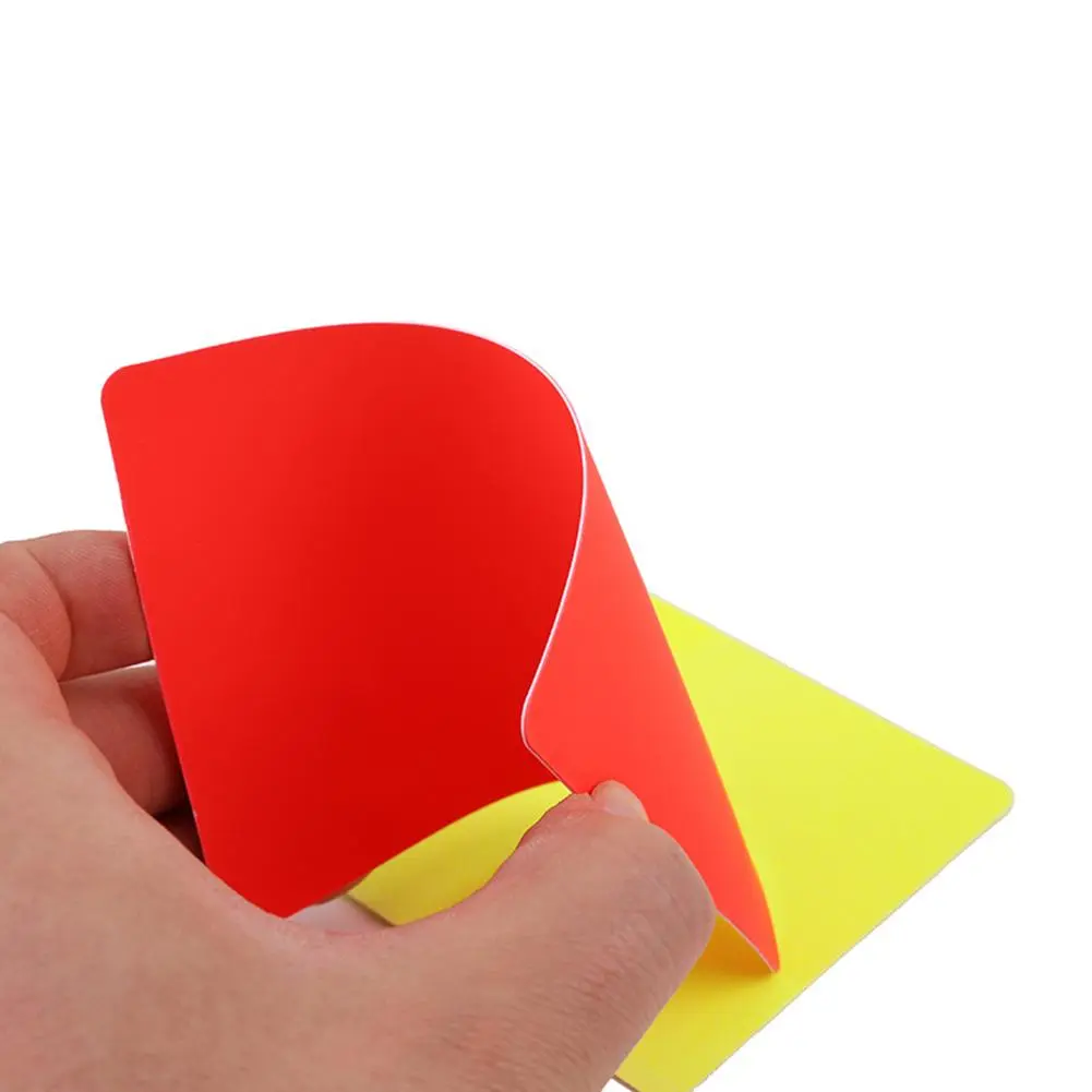 Football Referee Card, 2 Counts/set Soccer Referee Red & Yellow Cards, Football Training Tool for Game Match
