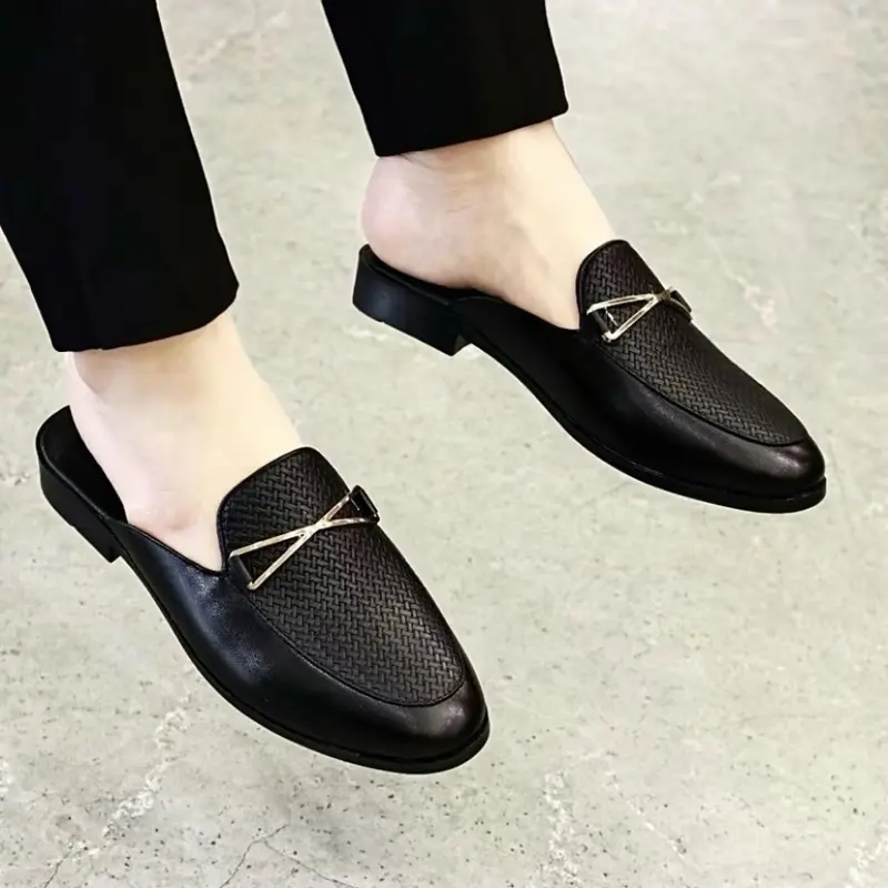 Giày Lười Da Nam-Sục-Giày Hở Gót-Phong Cách Trẻ Trung Sang Trọng Đế Cao Su Tính Shoes Size 38-39-40-41-42-43 Sục X 5