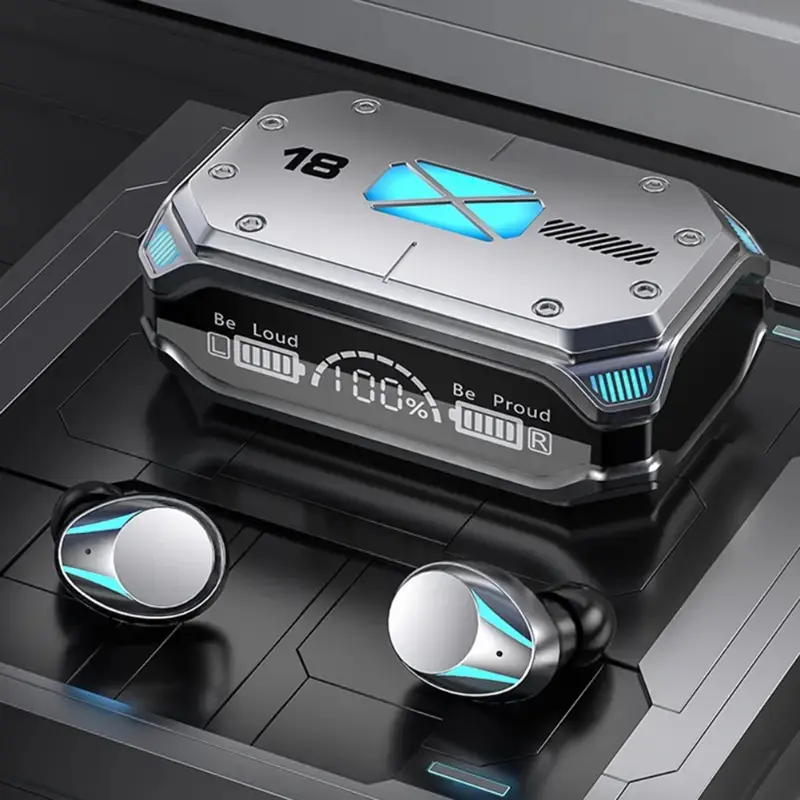 Tai nghe Bluetooth không dây M41 V5.3, tai nghe giảm tiếng ồn, điều khiển cảm ứng, âm thanh nổi, tai nghe thể thao chống thấm nước Nghe Nhạc Nhét Tai Led Earphone