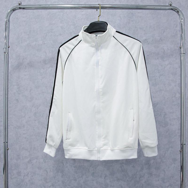 Áo khoác thể thao nam nữ vải poly dày dặn phối sọc co giãn tốt chống nắng
