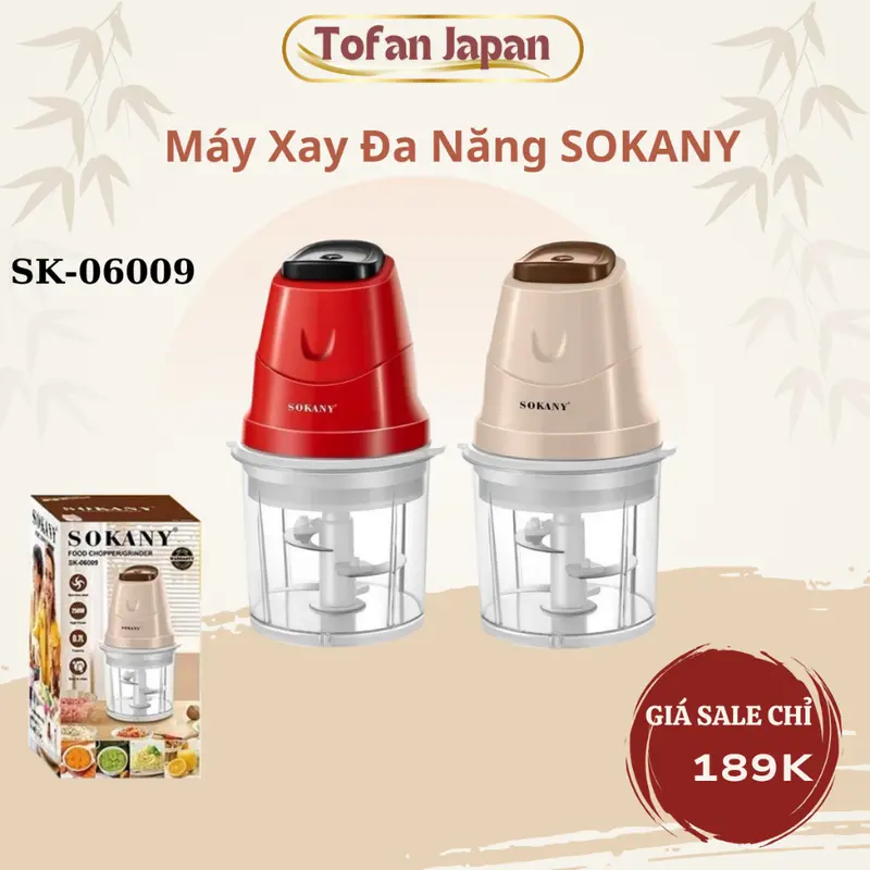 Máy Xay Đa Năng SOKANY Công Suất 250W - Máy Xay Thịt Cá, Nước Đá, Xay Rau Củ 0