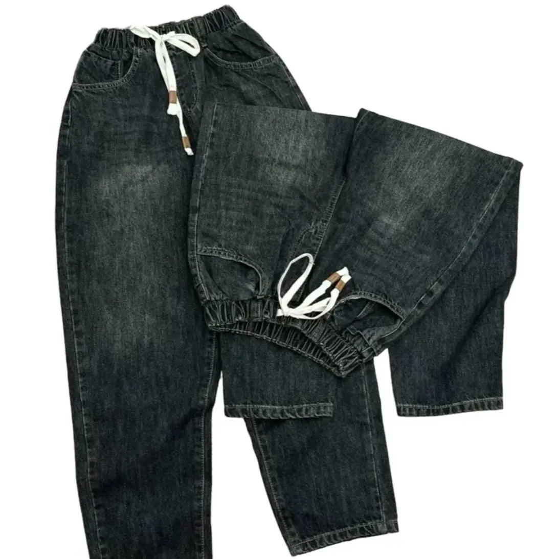 Quần Jean trơn dáng baggy cạp lưng chun cao chất vải dày dặn mềm có 3 tông màu Menswear Pants