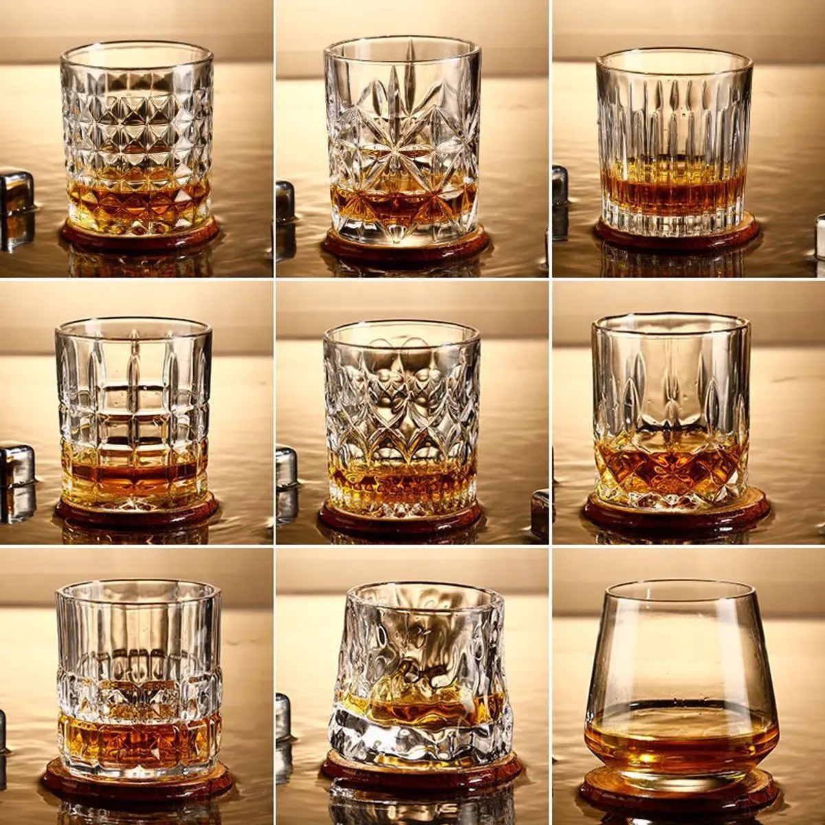 Ly rock thủy tinh pha lê uống whisky rượu mạnh, cốc uống ruou wine glass