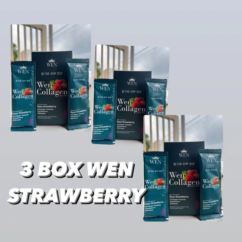 3 BOX WEN COLLAGEN STRAWBERRY BPOM 0