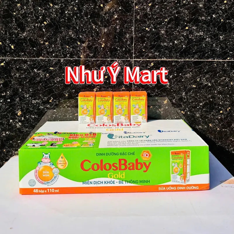 vitadairy-(thùng 48 hộp 110ml )Sữa pha sẵn COLOSBABY gold/iq cho bé 5