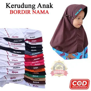 KERUDUNG  ANAK SEKOLAH  TK SD SMP GRATIS NAMA