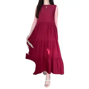 Gamis Inner Terbaru Bahan Rayon Tebal Dress Wanita Busui Bumil Baju Santai Gaun Casual Dewasa Dress Inner Panjang Remaja Pesta