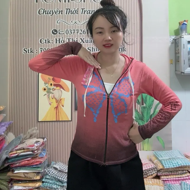 K20 (40-55kg) Áo khoác lửng nữ thun xốp nhám CÓ 1 TÚI trong 3