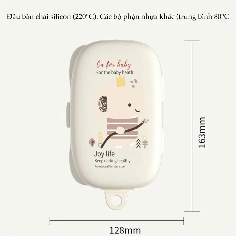 Bộ C ọ R ử a Bình Sữa Di Động Silicon 6 Chi Tiết Xoay 360 Độ Có Đế Phơi Hình Khủng Long Tiện Lợi Đa Năng Doomi Baby - HT716 7