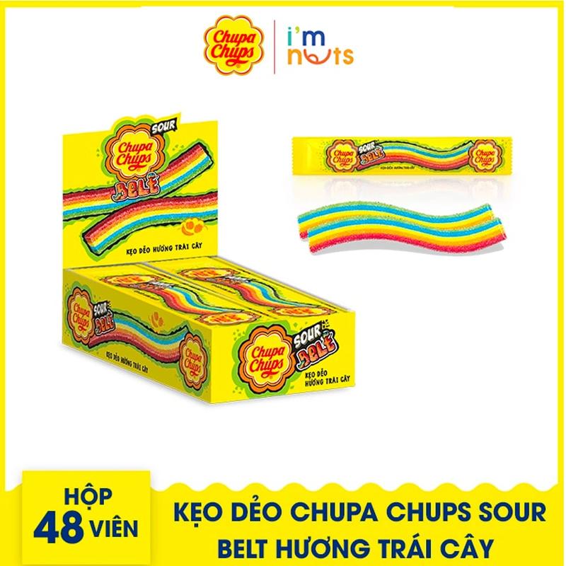 Combo 10 Dây Kẹo Dẻo Chupa Chups Sour Belt Vị Trái Cây