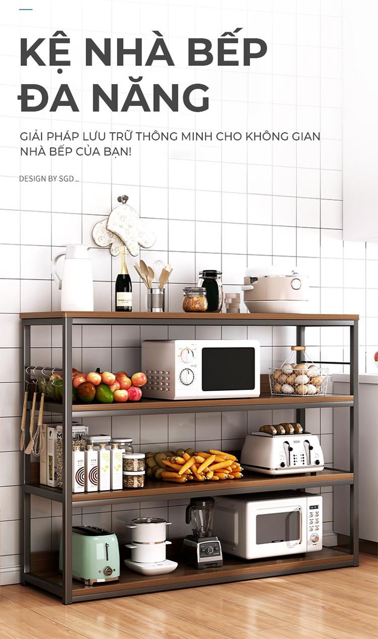 Product Introduction of Kệ nhà bếp đa năng kích thước lớn 4 5 tầng thương hiệu IGA - Gm136 0