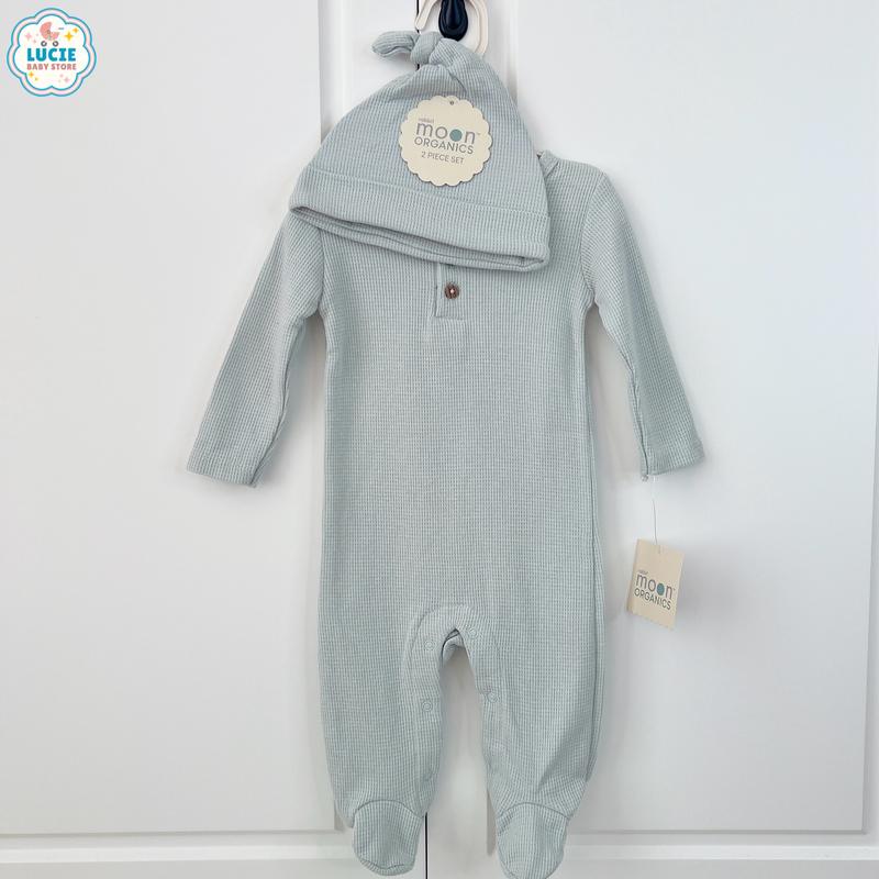Sét body 2 chi tiết dài tay kèm móc cho bé trai 0-9 tháng chất liệu cotton thoải mái mỏng nhẹ mùa thu đông Kem Vải Cotton mền 5