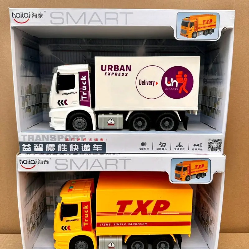 Mẫu xe chở rác,xe thùng ,xe cẩu,xe móc chạy đà có đèn có nhạc dễ thương shop tặng kèm pin. 1