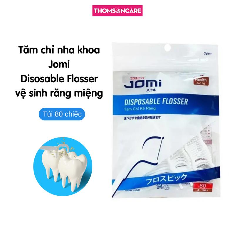 COMBO Tăm chỉ kẽ răng Jomi Nhật Bản hỗ trợ vệ sinh răng miệng - Gói 80 chiếc Nữ và Nam Chỉ Nha Khoa