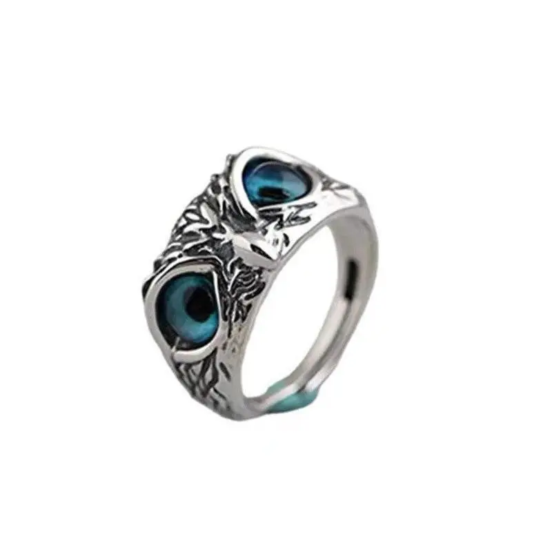 NAUSA Cincin Keren Pria Wanita Cincin Mata Burung Hantu Rings Owl Adjustable Bisa COD 6
