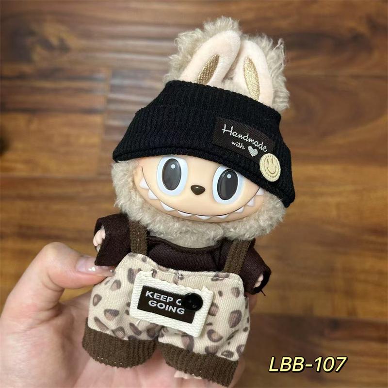 Product Introduction of Labubu Doll Clothes Vinyl Labubu 17cm Plush Toy Cute Dress-Up Casual Outfit Skirt Plush Toy Clothes 24