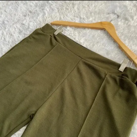 Celana doty pants jumbo | matt waffle crepe premium Kulot Wanita Panjang Pant Katun Cewek 8
