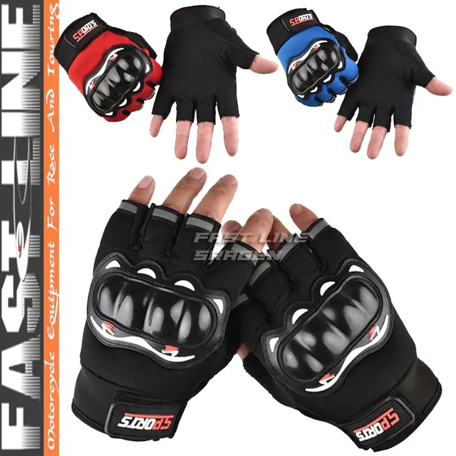 SARUNG TANGAN BIKER MOTOR HALF FINGER PROTECTOR DEWASA KEREN