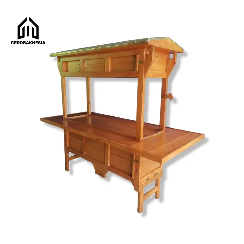 Gerobak angkringan kayu mahoni Terakit 1