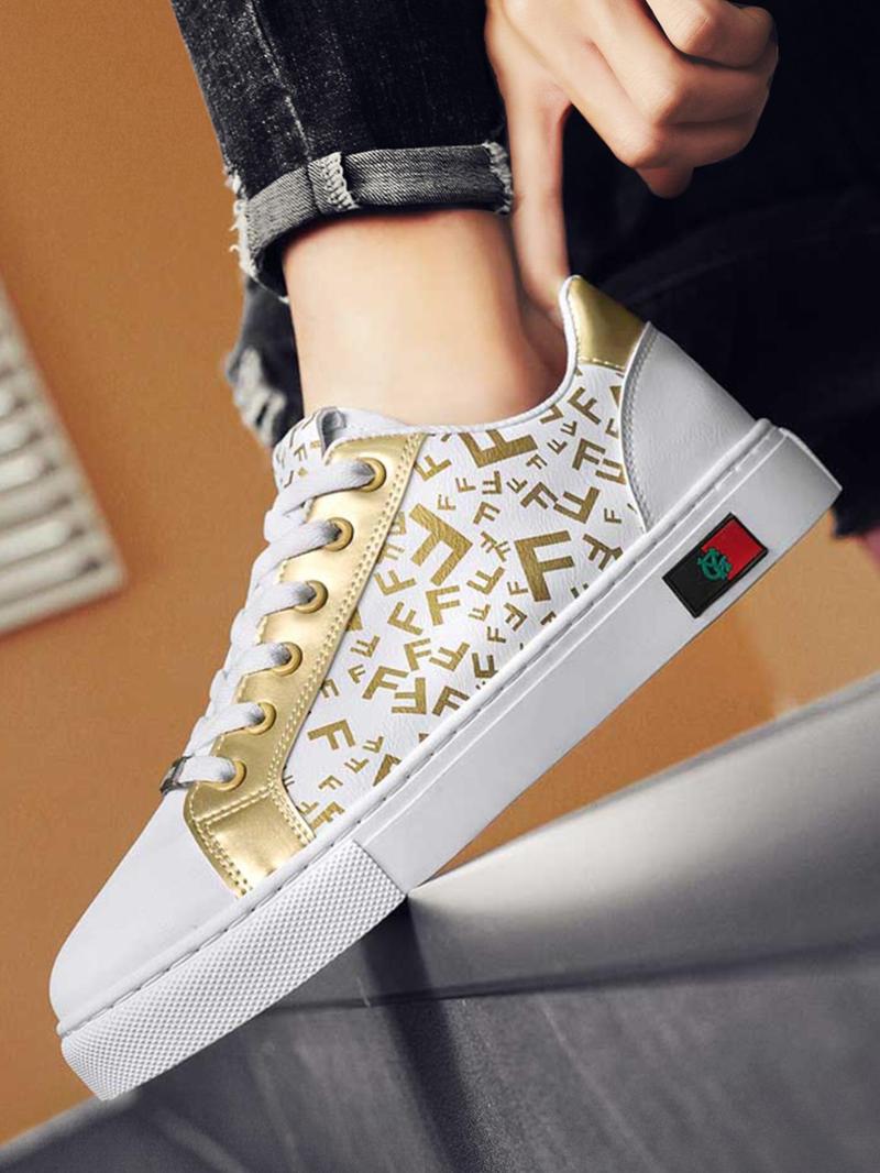 Product Introduction of Men's Fashion Leopard Print Lace Up Low Top Sneakers, Casual Breathable Comfortable Sports Shoes, Male All-match Round Toe Shoes for Daily Wear 8