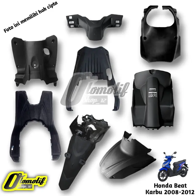 JUAL SATUAN TERMURAH Cover Body Bodi Kasar Honda Beat Karbu Lama old Tahun 2008 2012 KVY Spakbor Slebor Batok Totok belakang Tutup mesin