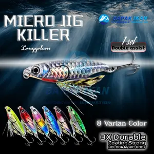 BAPAK IKAN Metal Jig 7g/10g/15g/20g/25g/30g Umpan Mancing Ikan Gewang Spinner Balancer Fishing Lure VIB Bionic Bait Sinking Jig 3D Eyes-BK007
