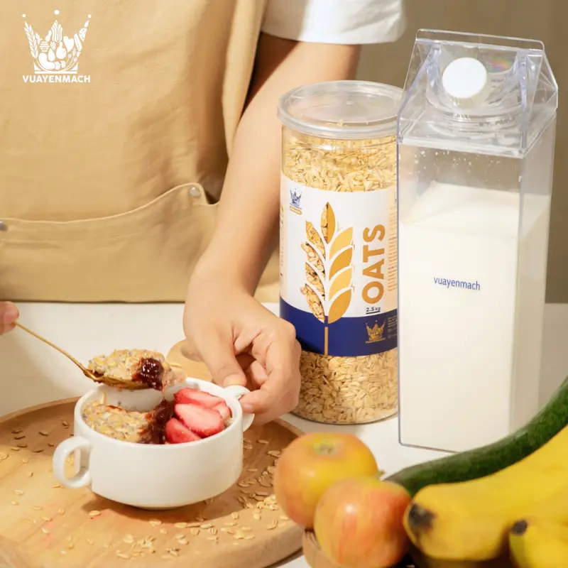 [Mã BMLT35] Yến mạch tươi nguyên cám cán mỏng VUA YẾN MẠCH Úc  ăn kiêng healthy eat clean mẹ bầu 1