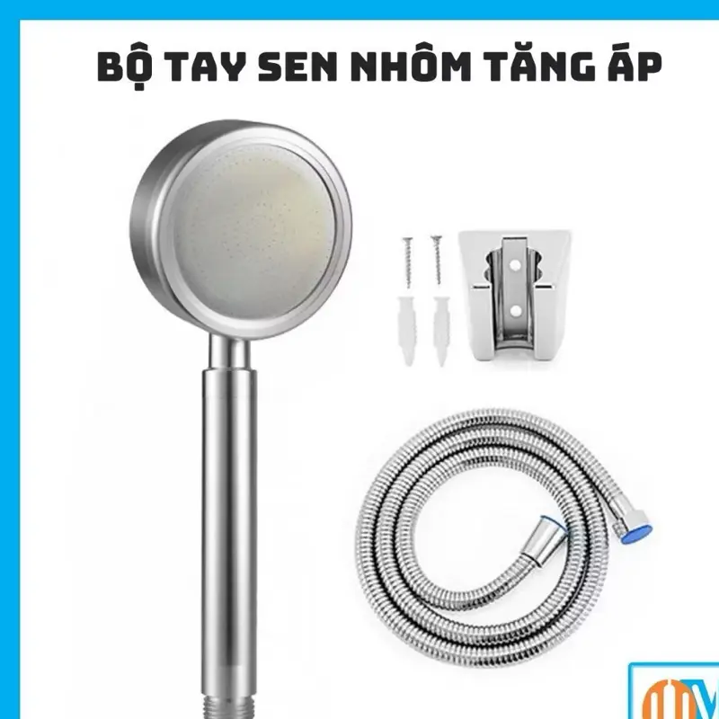 Bộ vòi sen tăng áp-tay sen tăng áp bằng nhôm cứng siêu bền chịu nhiệt cao -vòi sen tạo massage