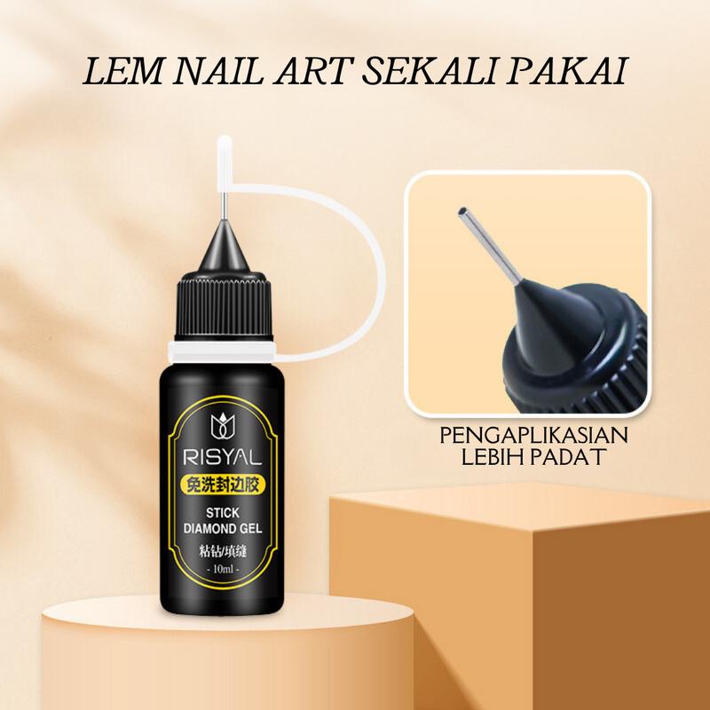 STUCK DRILL GLUE NAIL PEN 10ml / PEN LEM KUKU RHINESTONES NAIL STUCK DRILL GLUE NAIL CHARM PIPET LEM NAIL ART RESIN Aksesoris Polish 1