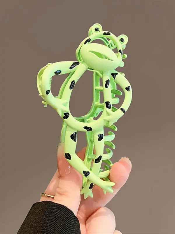 Cute Frog Design Hair Claw, Cartoon Animal Series Hair Claw, Fashion Versatile Metal Hair Accessories for Ladies and Girls, Creative and Interesting Hair Accessories 4