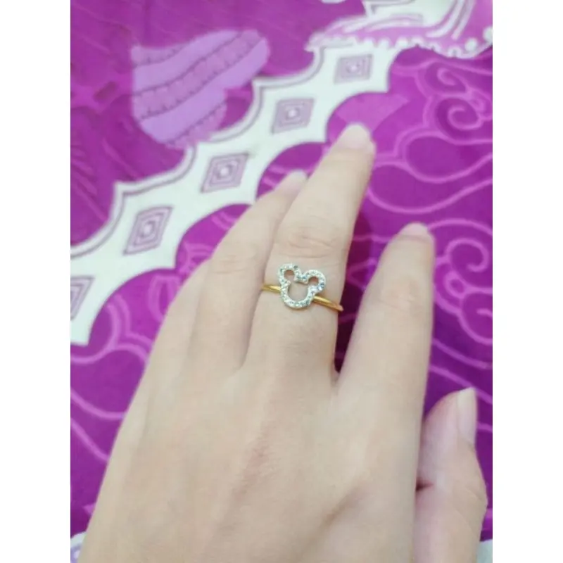 cincin Mickey mata titanium wanita cincin simpel 2