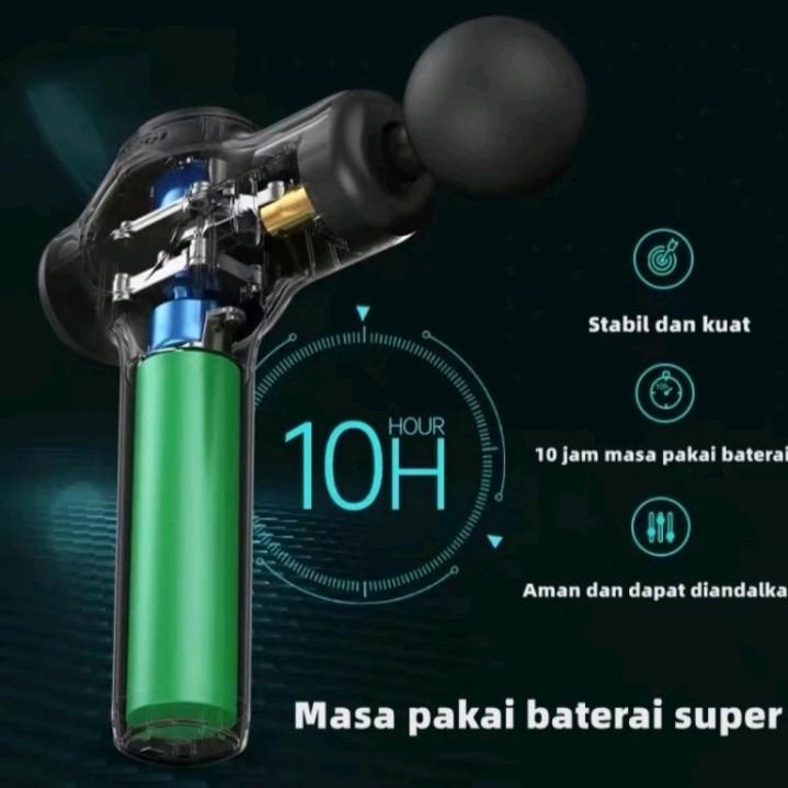 Alat Pijat / Massage Gun 4 in 1 - Deep Tissue Muscle Massager 4