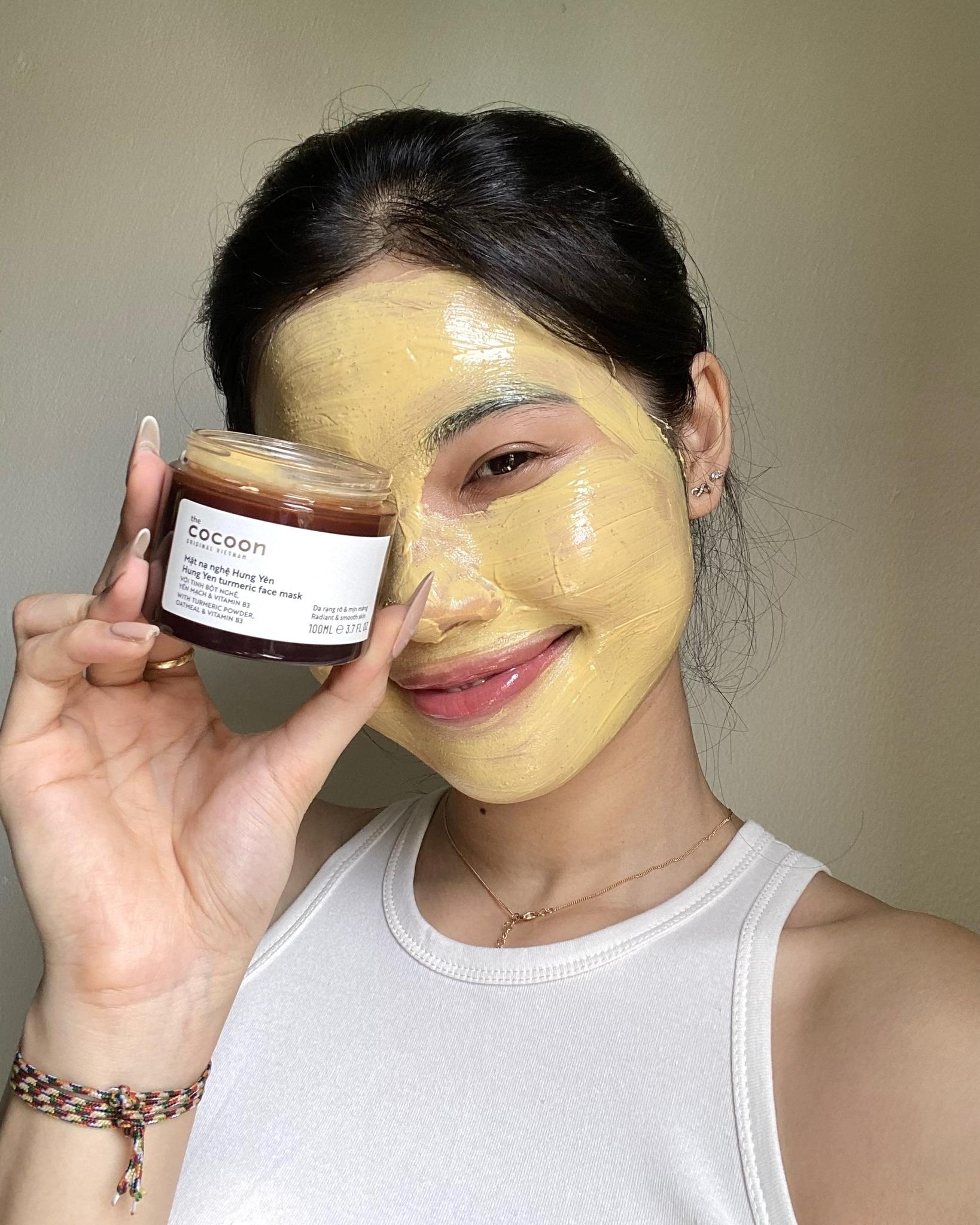 Hình ảnh Combo 2 hũ Mặt nạ nghệ Hưng Yên Cocoon giúp da rạng rỡ & mịn màng 30ml 4
