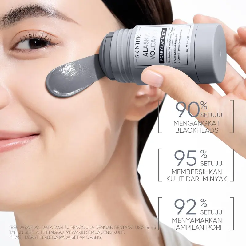 [Special 10.10 Tasya Farasya] SKINTIFIC 3pcs set Niacinamide Bright Boost Clay Stick Mugwort Acne Clay Stick 40G  Masker Wajah Masker Komedo Ampuh Penghilang Jerawat Acner Eksfoliasi Wajah Green Clay Masker Wajah Stick Glowing Kecantikan Skincare 5