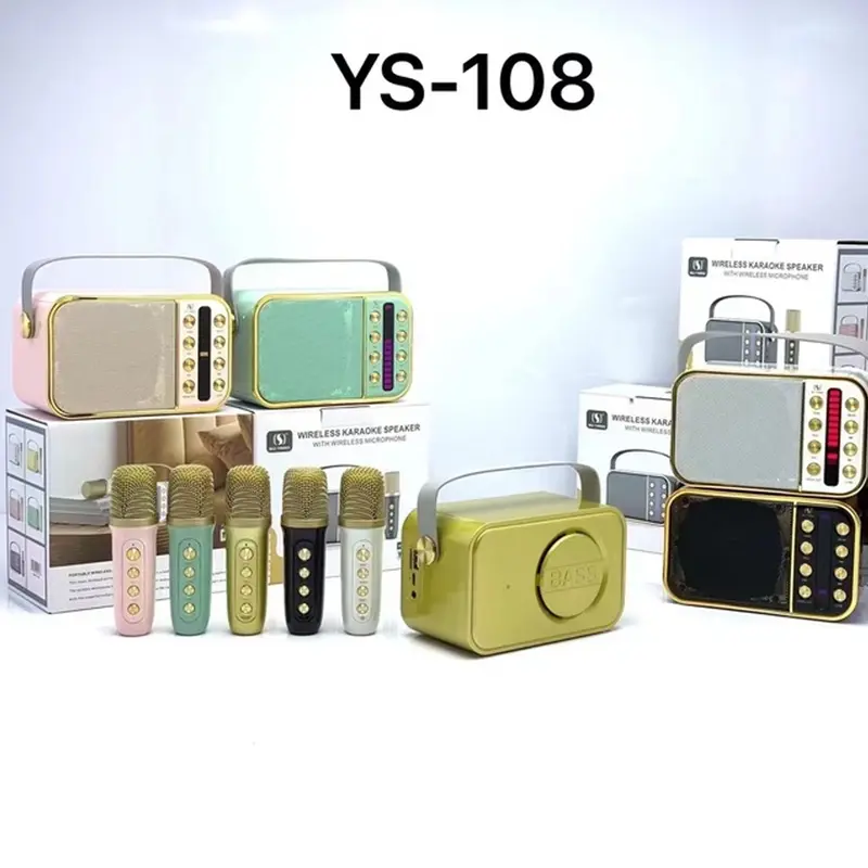 loa karaoke mini kèm 1 micro YS-108 ( màu ngẩu nhiên ) 1