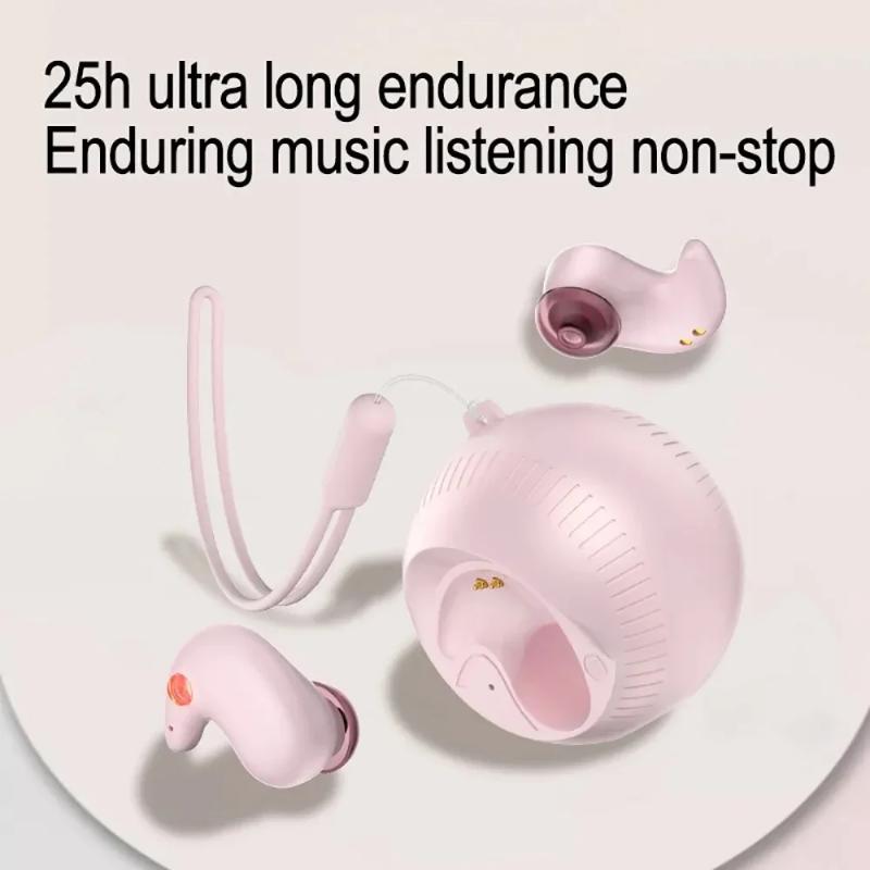 Product Introduction of 【SJADGH】 R12 tai nghe gắn tai không dây 5.3 in-tai những tai nghe nhẹ IPX5 Tai nghe thể thao không thấm nước ngủ Tai nghe với sạc trường hợp 25
