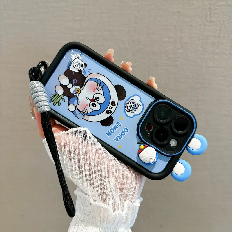 iPhone Spark Case   Compatible For iPhone 11 XR 15 13 14 12 Pro Max 7 8 Plus X Xs Max Ponsel Silikon 3750 panda Doraemon case Cover Casing Silicone 1