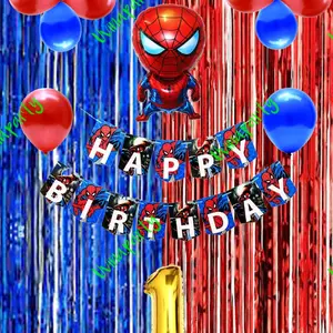 PAKET SET DEKORASI ANAK TEMA SPIDERMAN