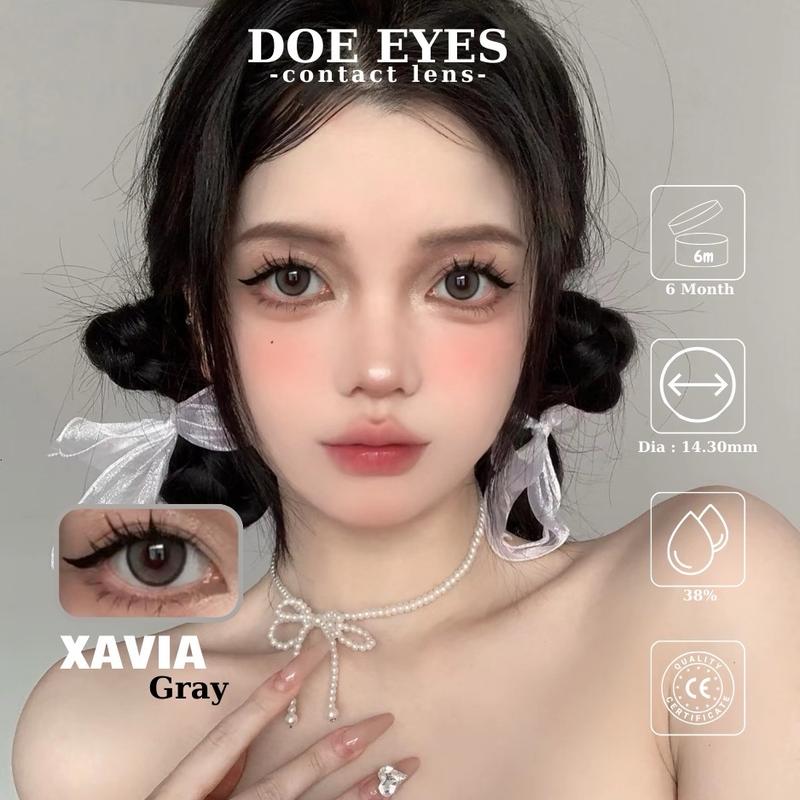 [Xavia Gray] có cận đến 7.0 - Lens Kính áp tròng Doe Eyes - 1 CHIẾC lens Hàn - Kính áp tròng cận