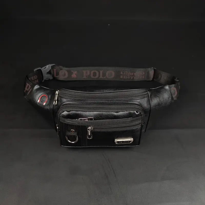 Tas Pinggang Kulit PU Polo Amstar Terbaru Waistbag Tas Selempang Bahu Pria 2