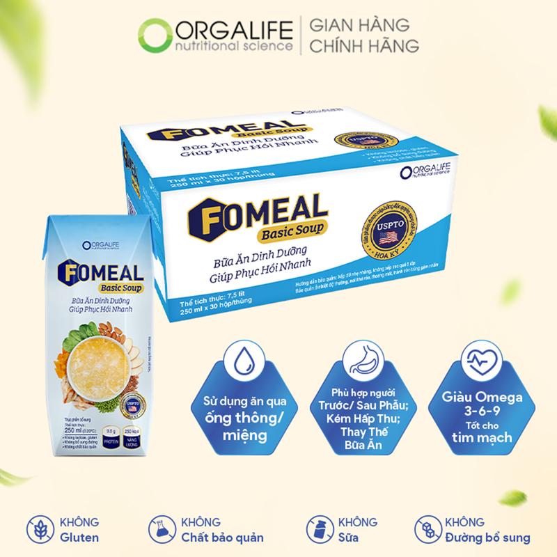 Thực phẩm dinh dưỡng cân bằng Fomeal Basic Soup Thùng 30 hộp 250ml - Bữa ăn thay thế, nâng cao sức khỏe người bệnh