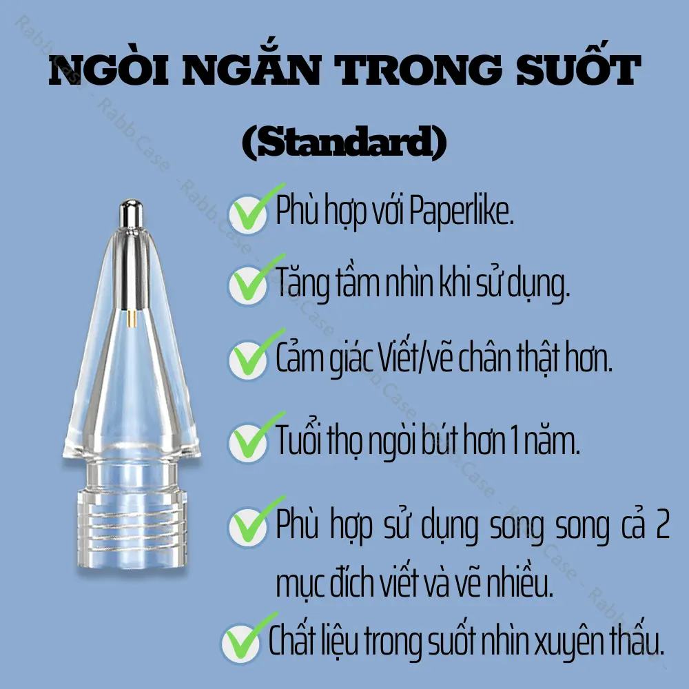 Ngòi ngắn Standard trong suốt
