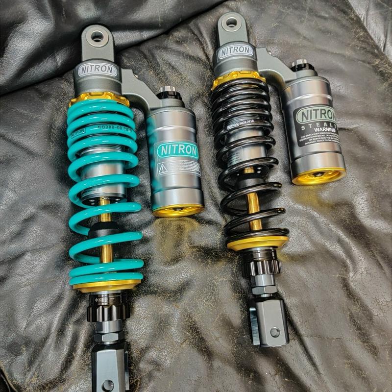 Phuộc NITRON bình dầu trên gắn Vario Sh mode Vision mới Mio ultimo Lead Late Enjoy freego... Phuộc sau