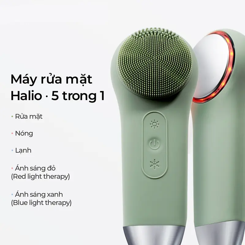 Máy Rửa Mặt Massage Tích Hợp Liệu Pháp Ánh Sáng Và Nhiệt Halio Multi-Task Cleansing & Massaging Device - Hàng Chính Hãng 4