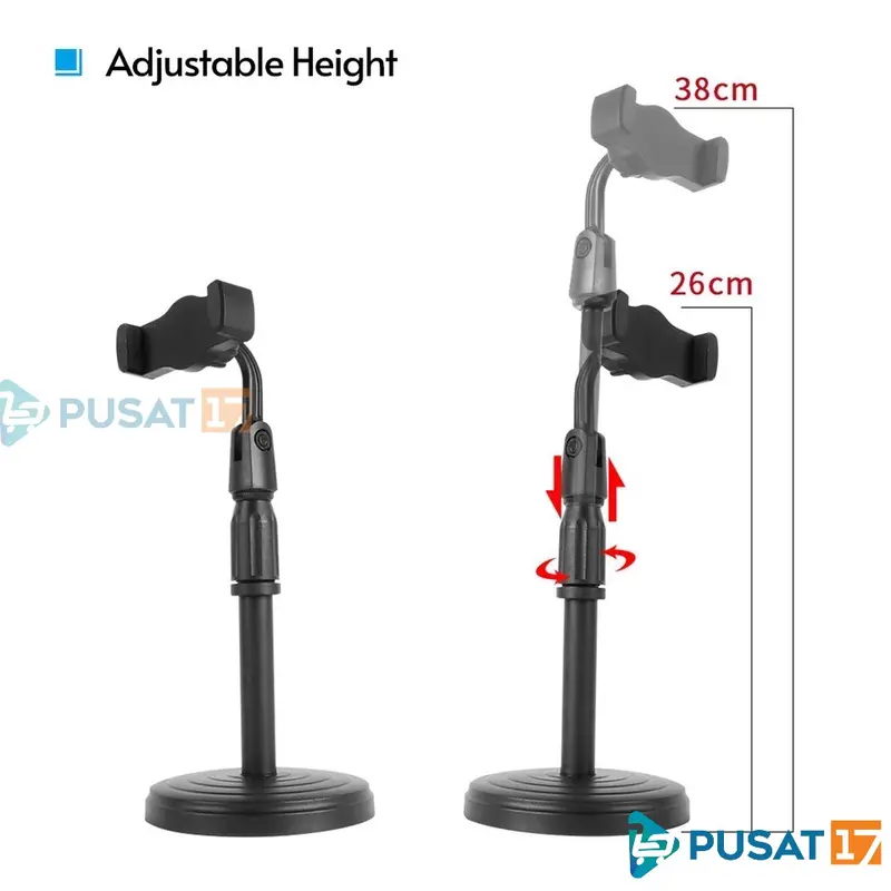 STAND HP ADJUSTABLE UNIVERSAL / HOLDER MEJA / HOLDER STAND LIVE  / STAND HP ROTARI 360 STAND HP HD25 / STAND HD25 4